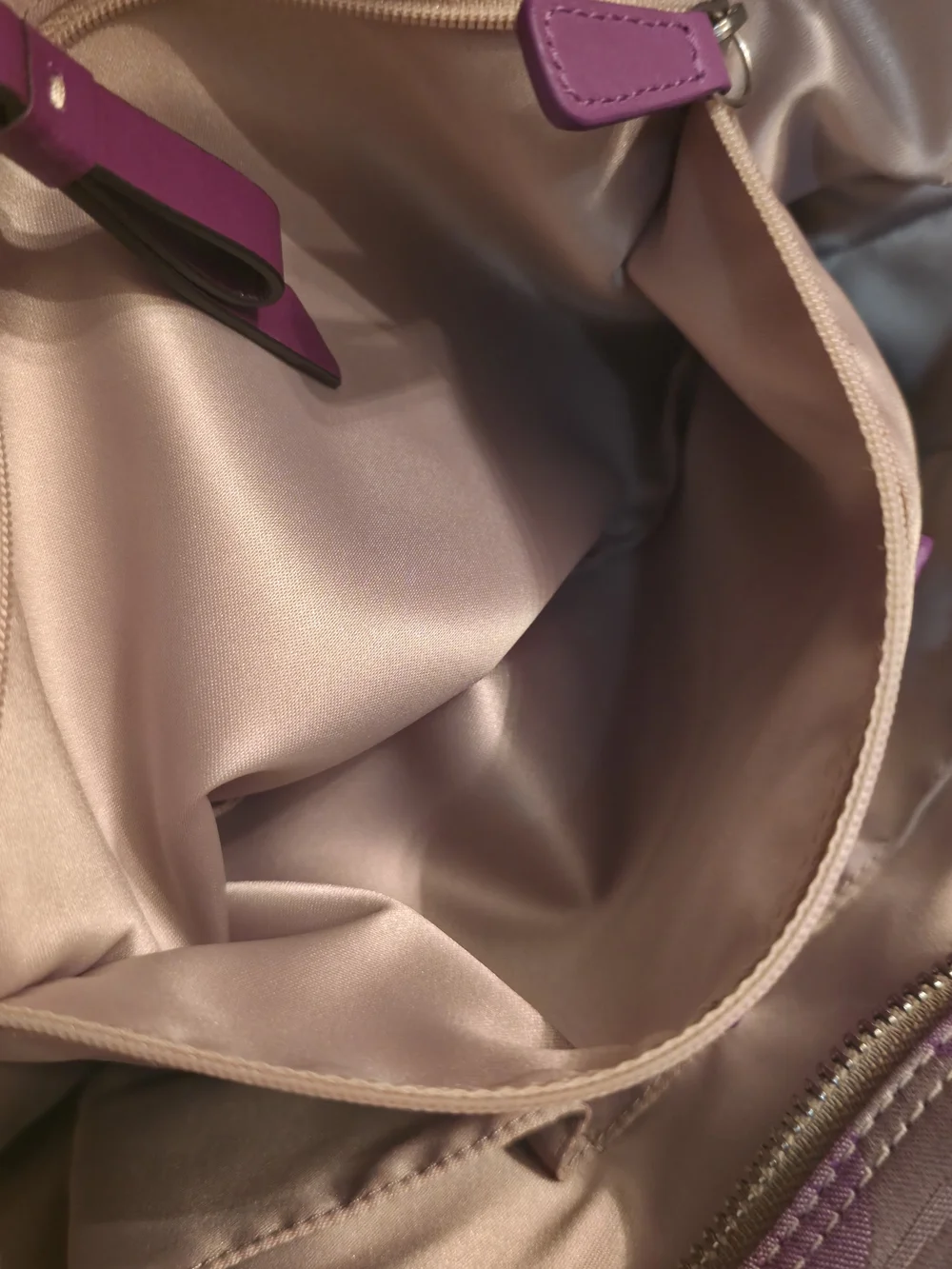 Coach Signature Tote Bag in Beige and Purple
